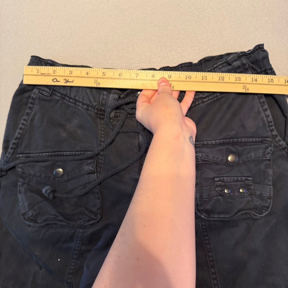 Free People We The Free Tahiti Pull-On Cargo Pants Black Women Size Small - Picture 8 of 14
